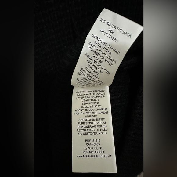 194 Michael Kors | NWOT Black Fringe Knit Sweater (Size S ) - Picture 9 of 13